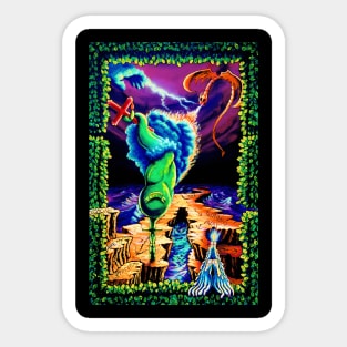 Psychedelic Trippy Hippie Surreal Blacklight Spiritual Art Sticker